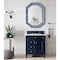 James Martin Vanities Brittany 30in Single Vanity, Victory Blue w/ 3 CM Eternal Jasmine Pearl Quartz Top 650-V30-VBL-3EJP - alternate 4